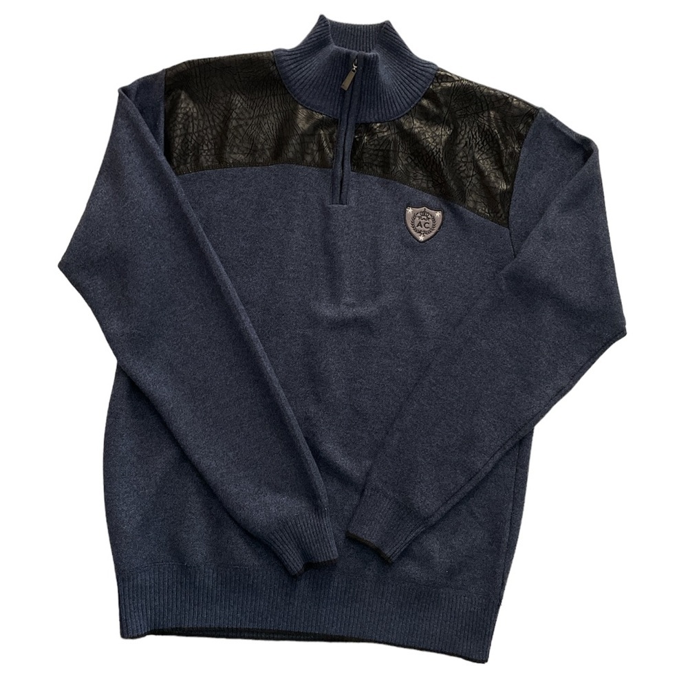 ALBERTO CARDINALI Men’s Pullovers sweater quarter zipper Sz L